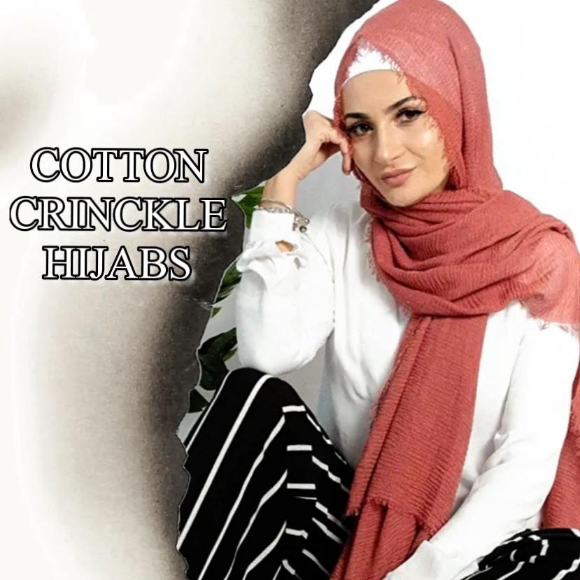 Cotton crinckle Hijabs 